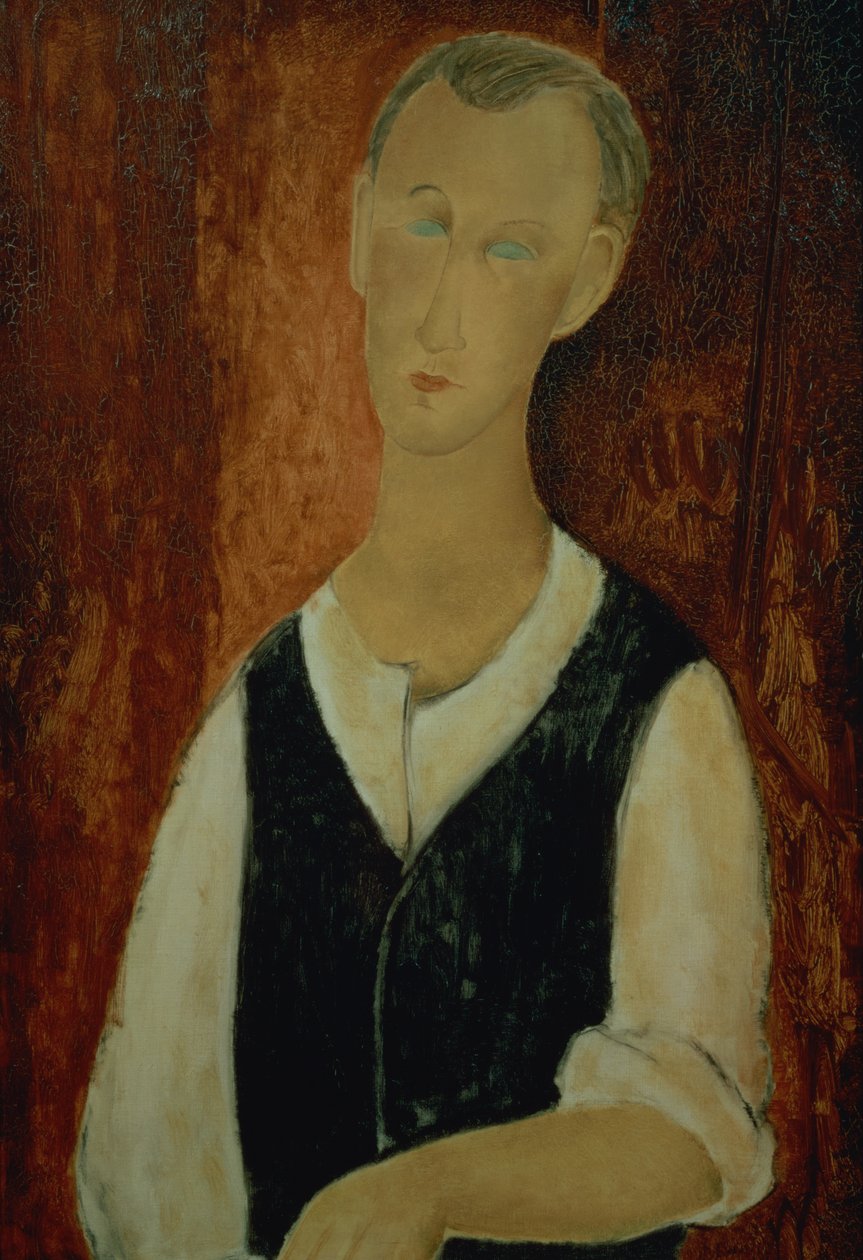 Ung man med en svart väst, 1912 av Amedeo Modigliani