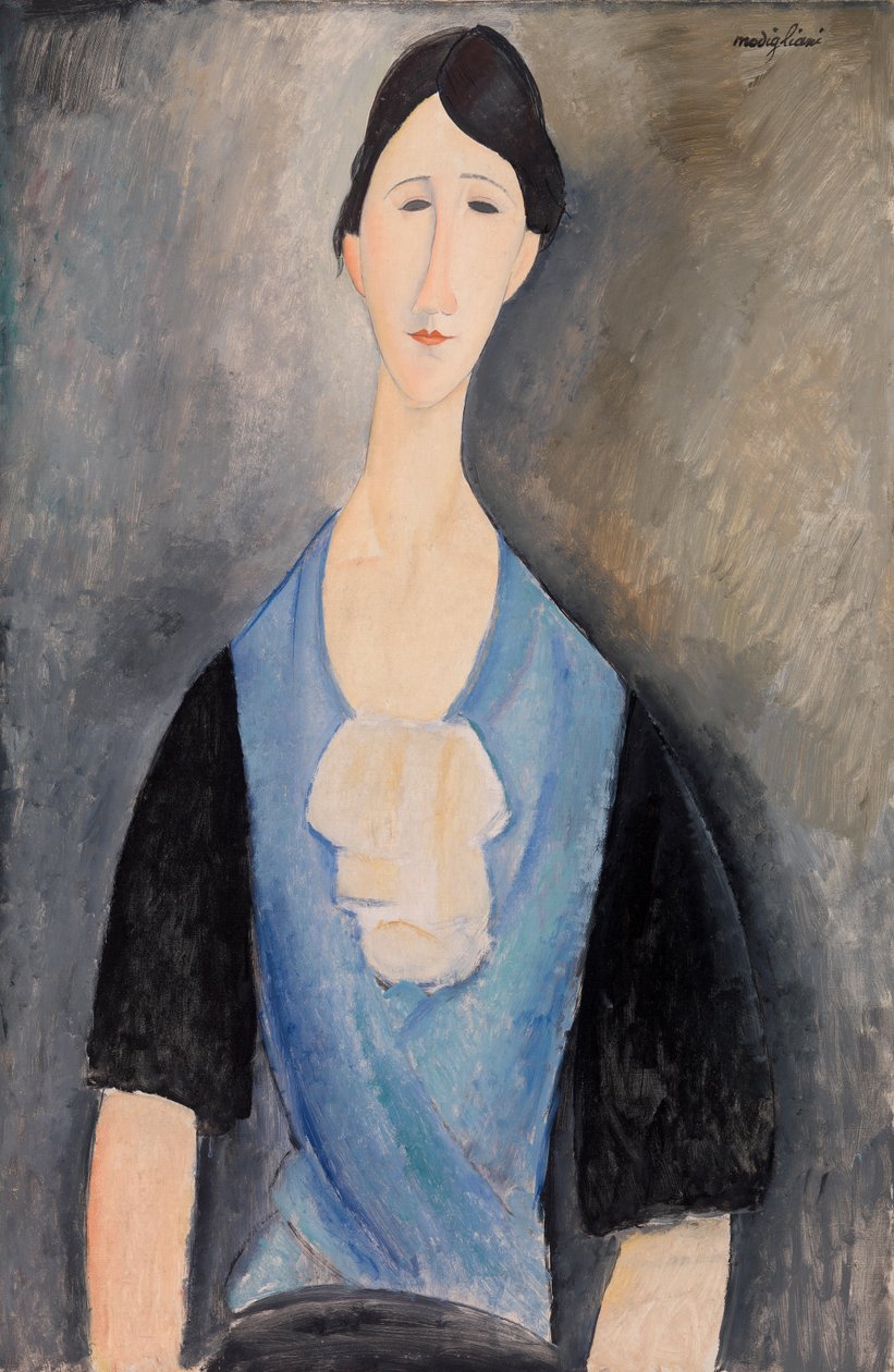 Ung kvinna i blått av Amedeo Modigliani
