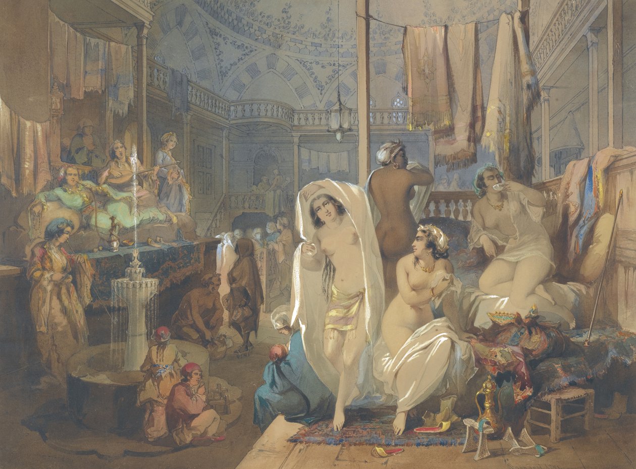I hamamet, 1854 av Amedeo Preziosi
