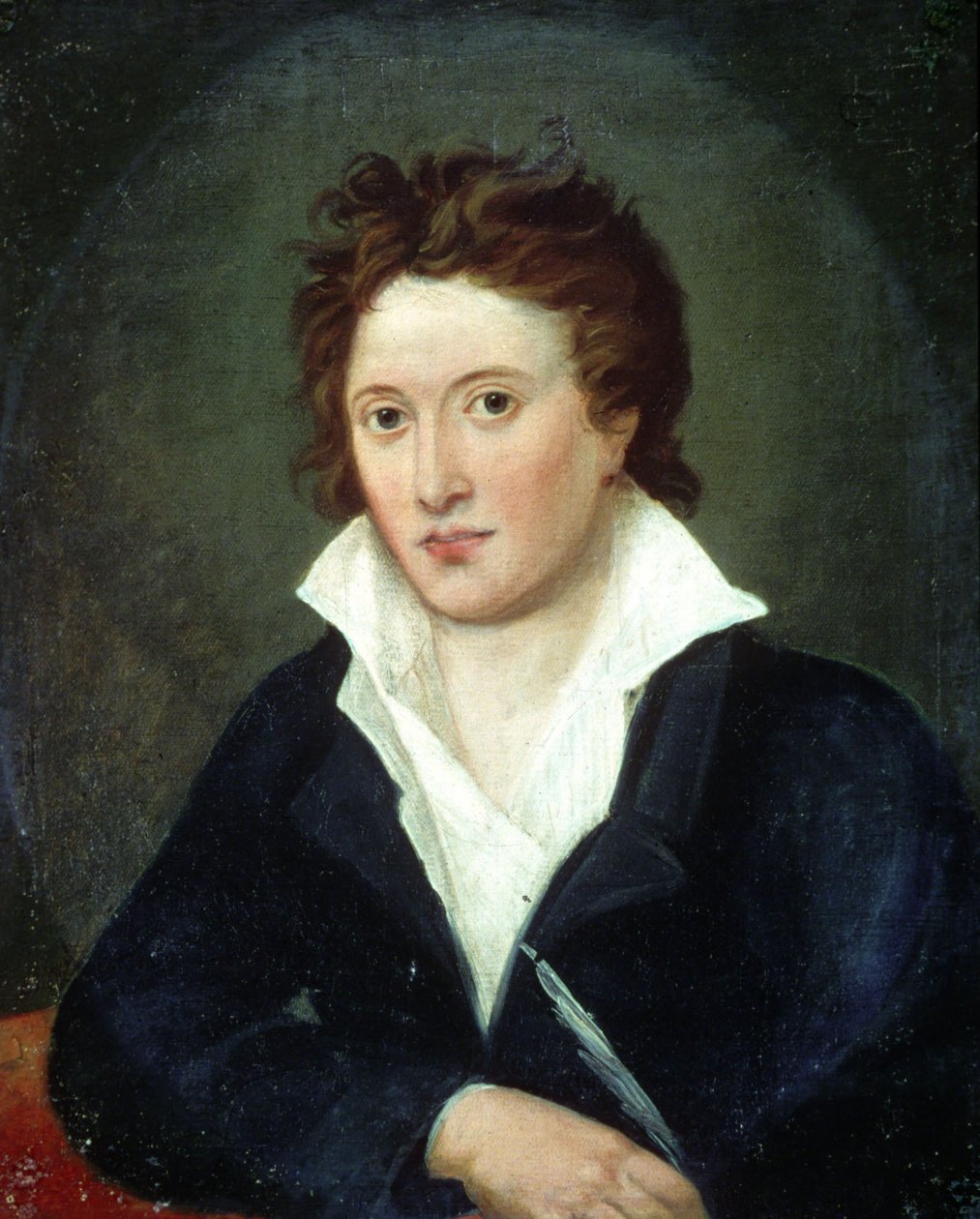 Porträtt av Percy Bysshe Shelley (1792 - 1822) av Amelia Corran av Amelia Curran