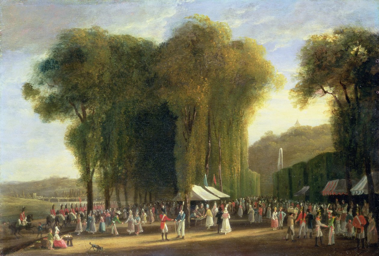 Jour de Fete at St.Cloud: Brittiska trupper i tjänst, september 1815 (panel) av Amelia Long