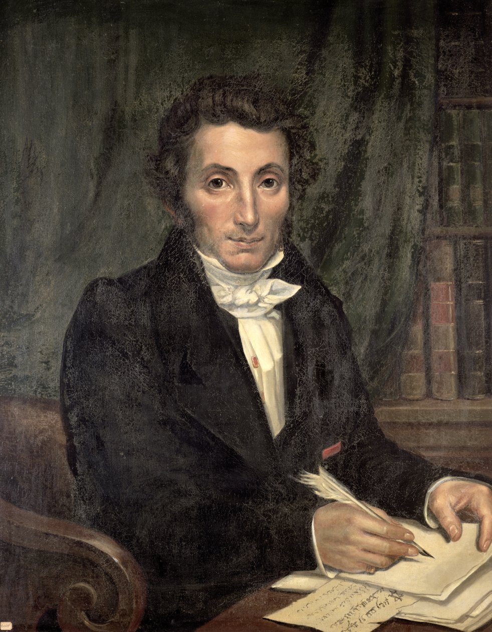 Portræt af Rene Caillie (1799-1838), fransk opdagelsesrejsende i Nordvestafrika, 1830 sverige av Amelie Legrand de Saint Aubin