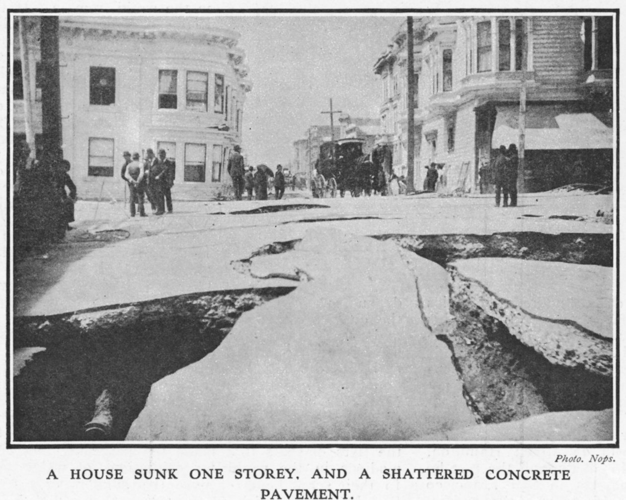 Efterdyningarna av jordbävningen i San Francisco 1906, 1906 av American Photographer