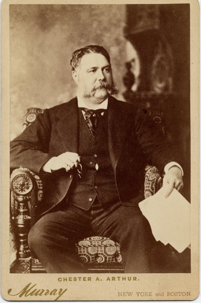 Chester Alan Arthur (1829-86), USA:s 21:e president, foto av Murray från Boston (albumfoto) av American Photographer