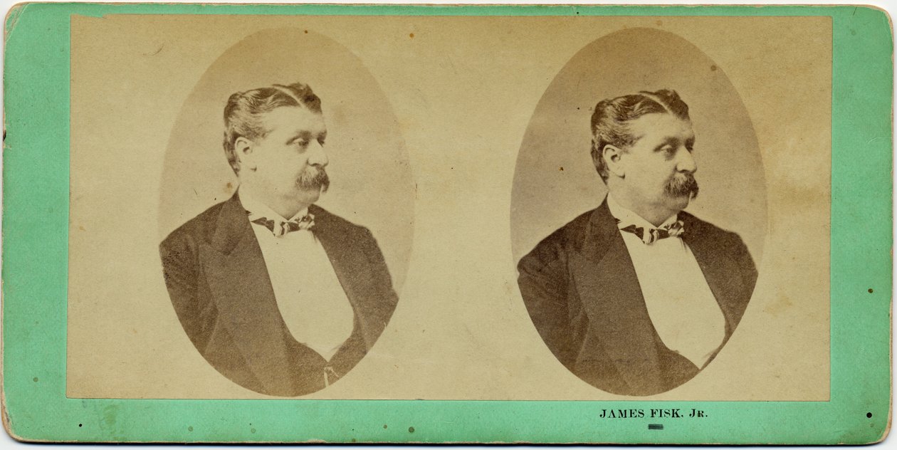 James Fisk (1834-72), amerikansk finansman (stereofoto) av American Photographer