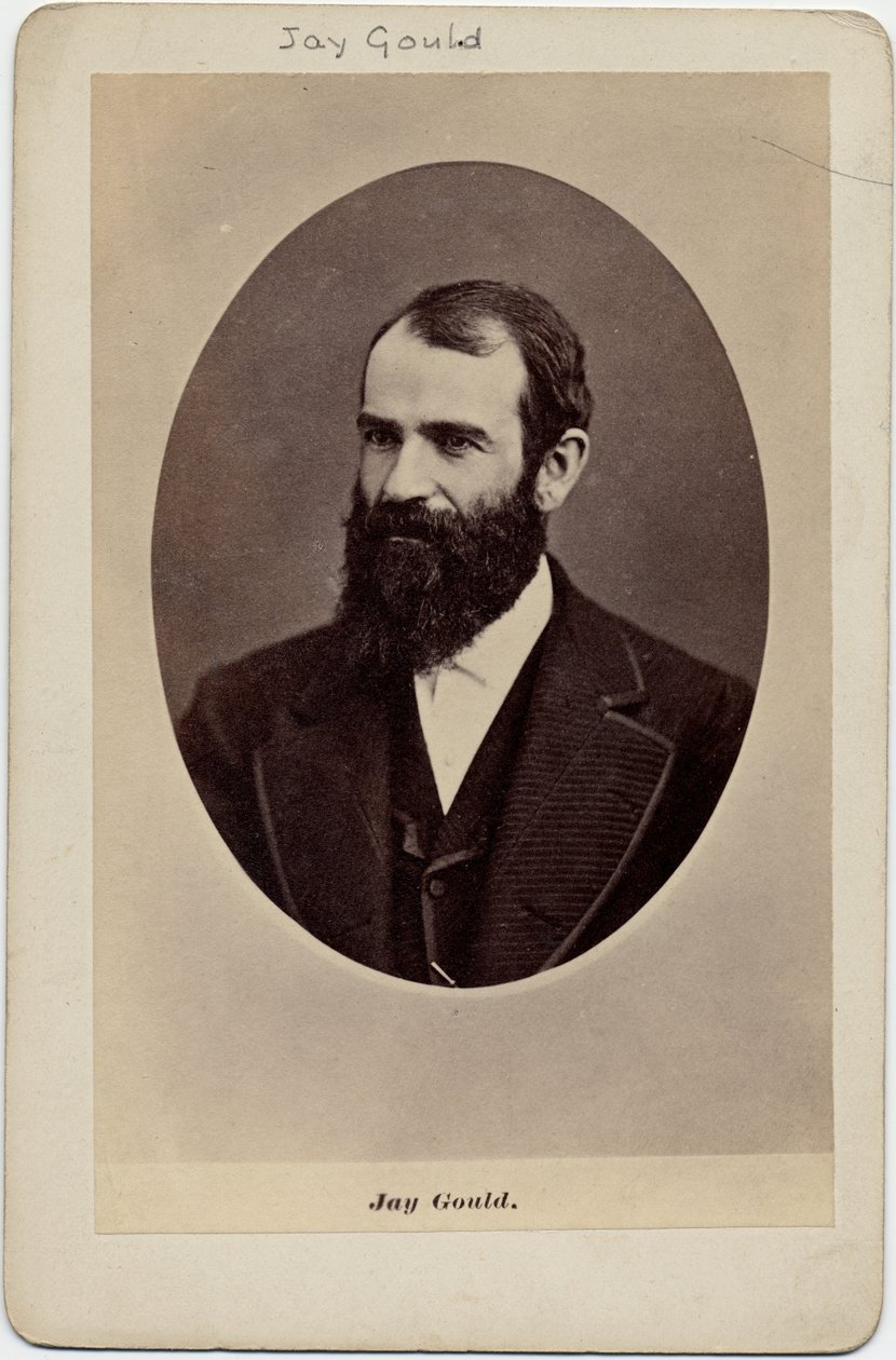 Jay Gould (1836-92), amerikansk finansman (albumfoto) av American Photographer