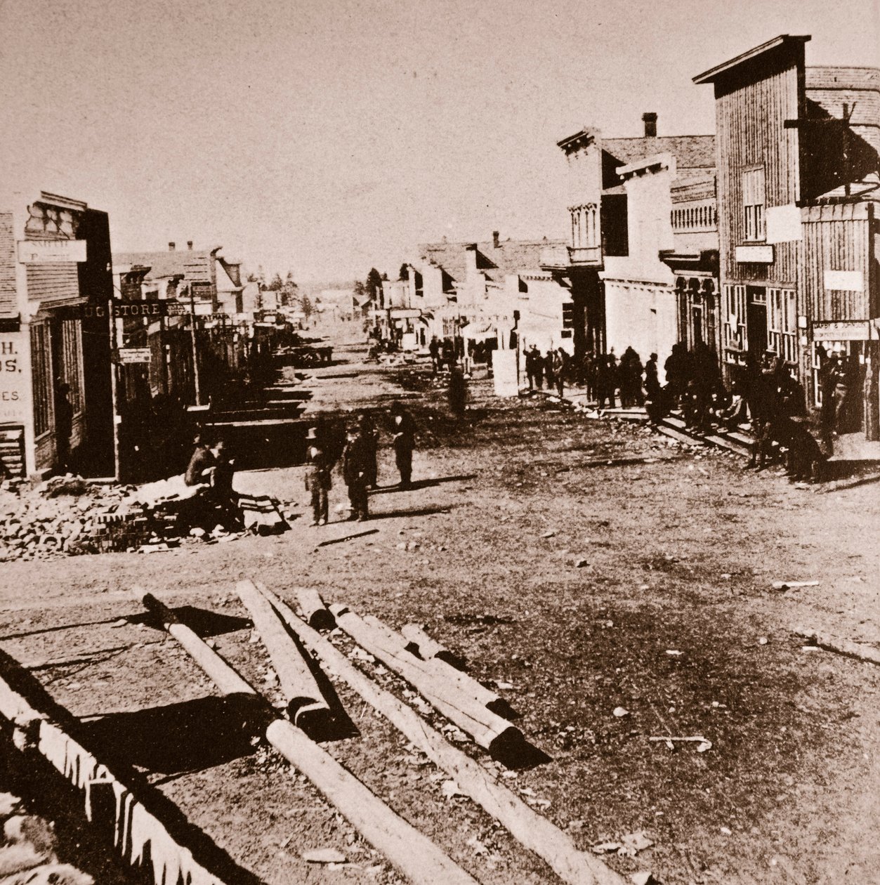 Leadville Colorado, 1870-talet (sepiafoto) av American Photographer