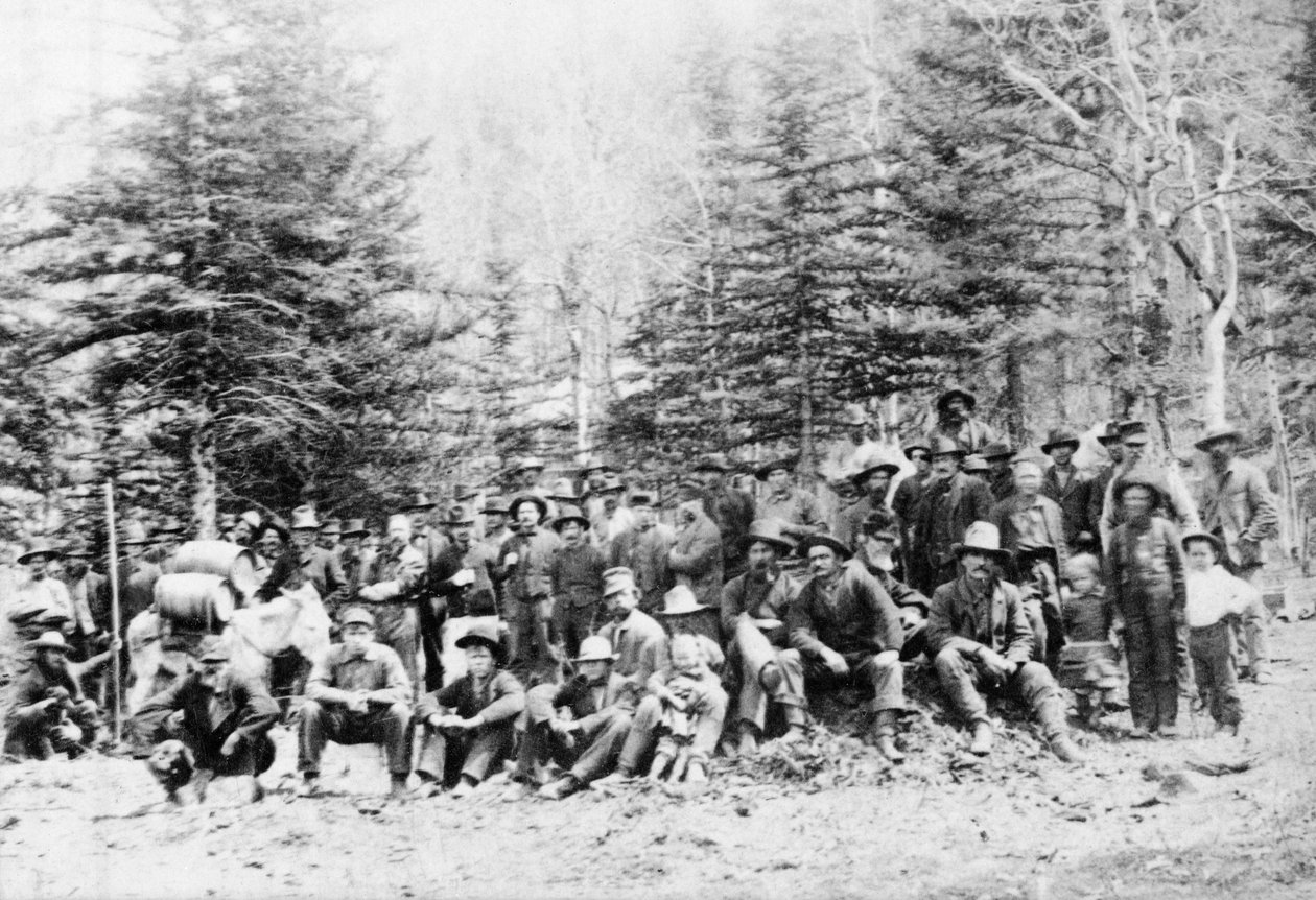 Gruvarbetare i ett gruvläger i Colorado av American Photographer