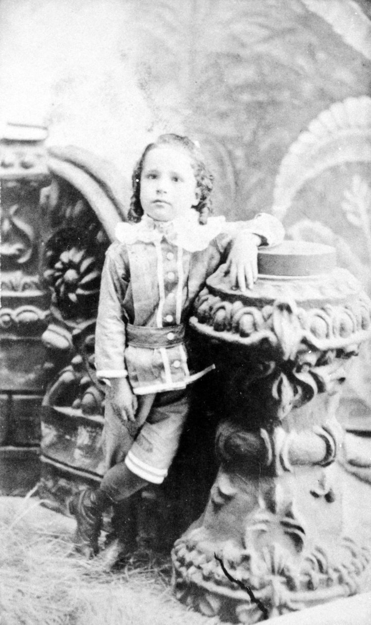 Porträtt av en ung flicka, ca 1860 av American Photographer