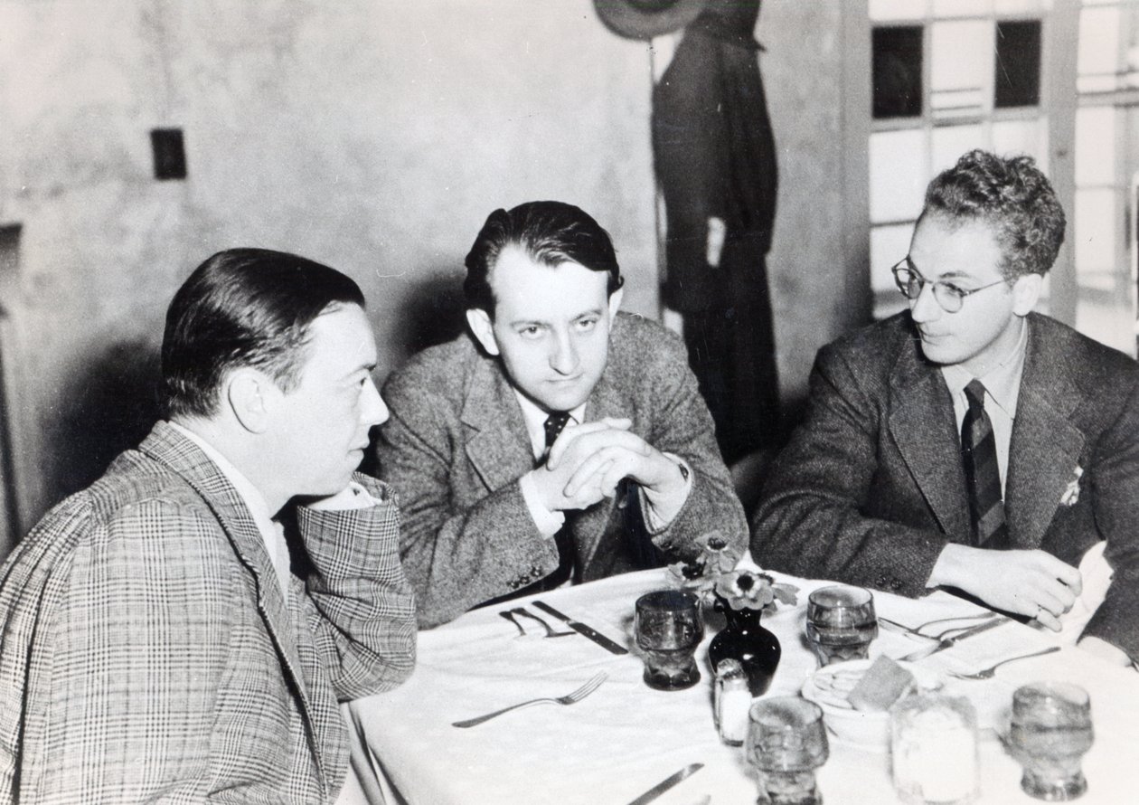 Robert Florey, Andre Malraux och Clifford Odets, 1937 av American Photographer
