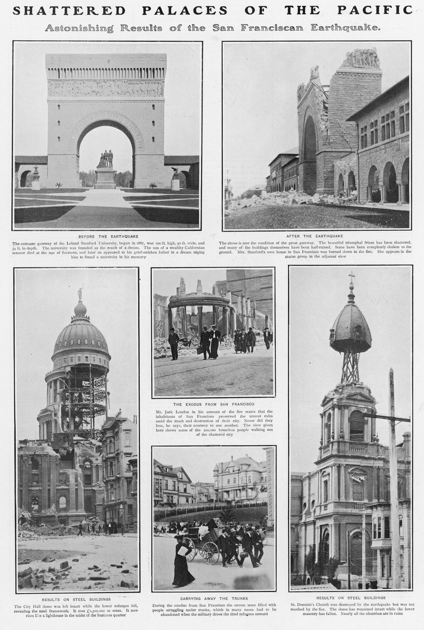 Shattered Palaces of the Pacific: Efterdyningarna av 1906 års jordbävning i San Francisco, 1906 av American Photographer