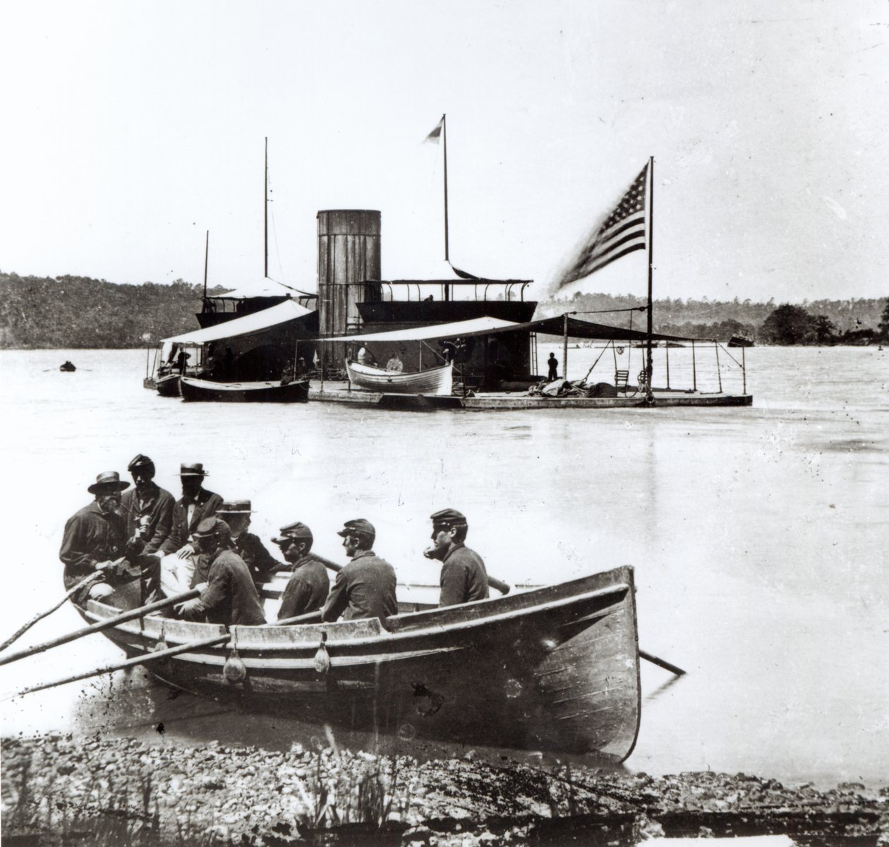 USS Onondaga vid James River, Virginia 1864 av American Photographer