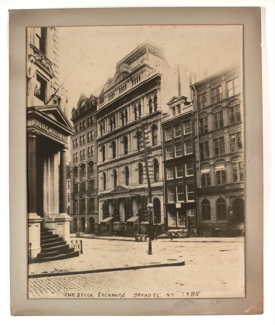 Börsen på Broad Street, 1885 (sepiafoto) av American Photographer