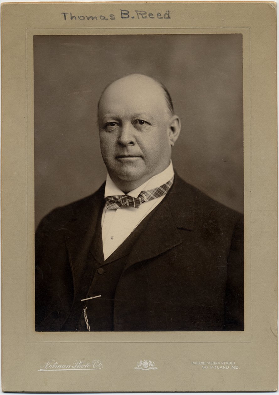 Thomas Brackett Reed (1839-1902), amerikansk politiker; foto av Notman Photography Co. (silverbromidtryck) av American Photographer
