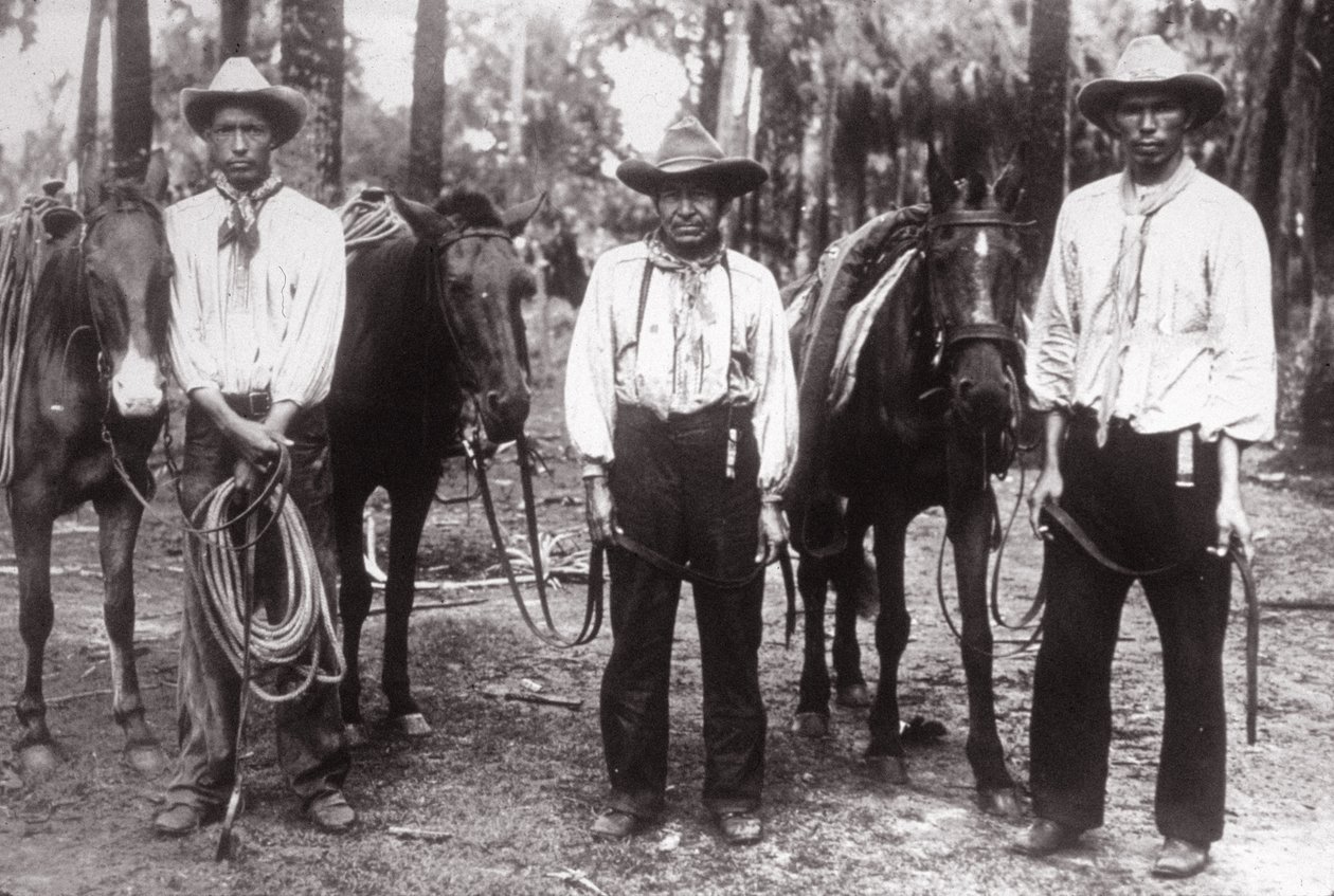 Tre Seminole-indianer av American Photographer
