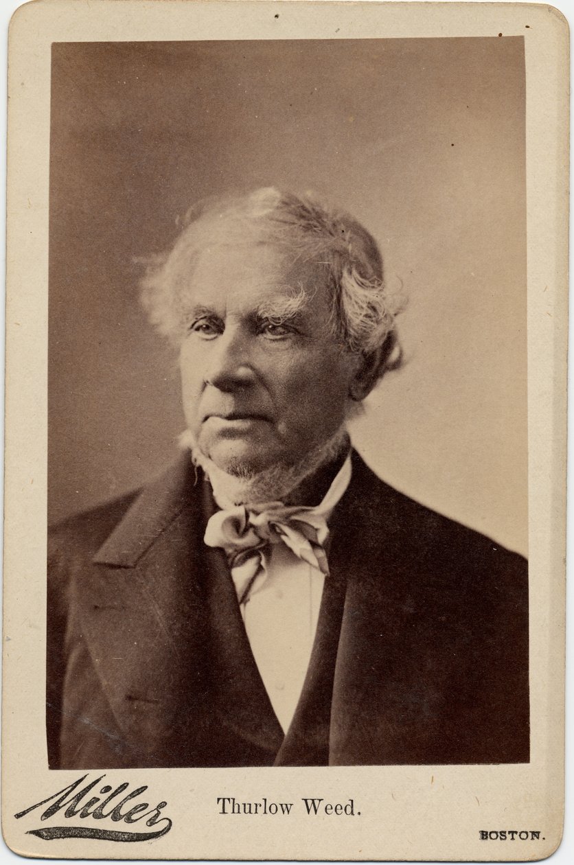 Thurlow Weed (1797-1882), amerikansk politiker och journalist; foto av George Miller, Boston (albumfoto) av American Photographer