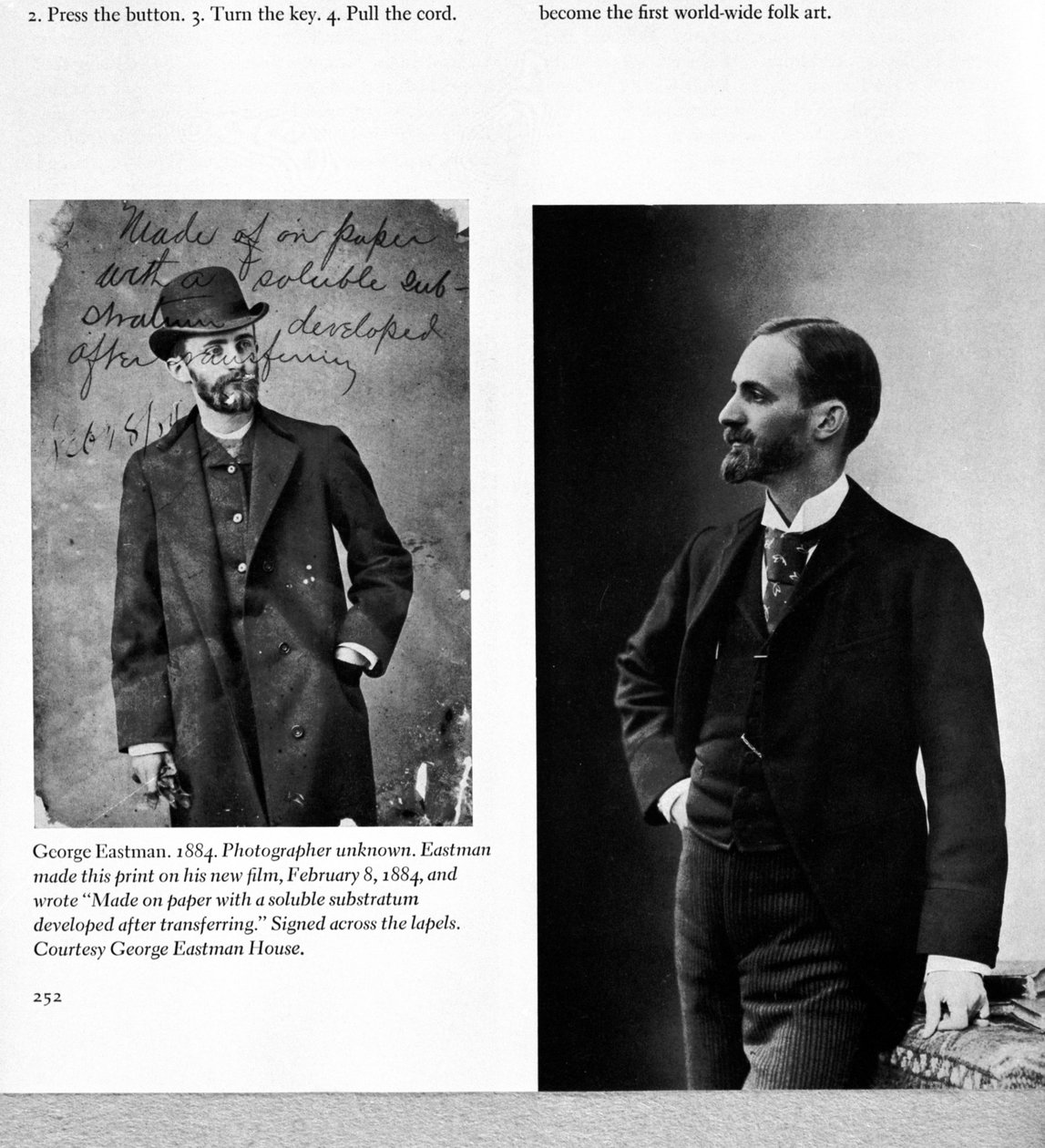 Två porträtt av George Eastman (1854-1932) 1884 och 1890 av American Photographer