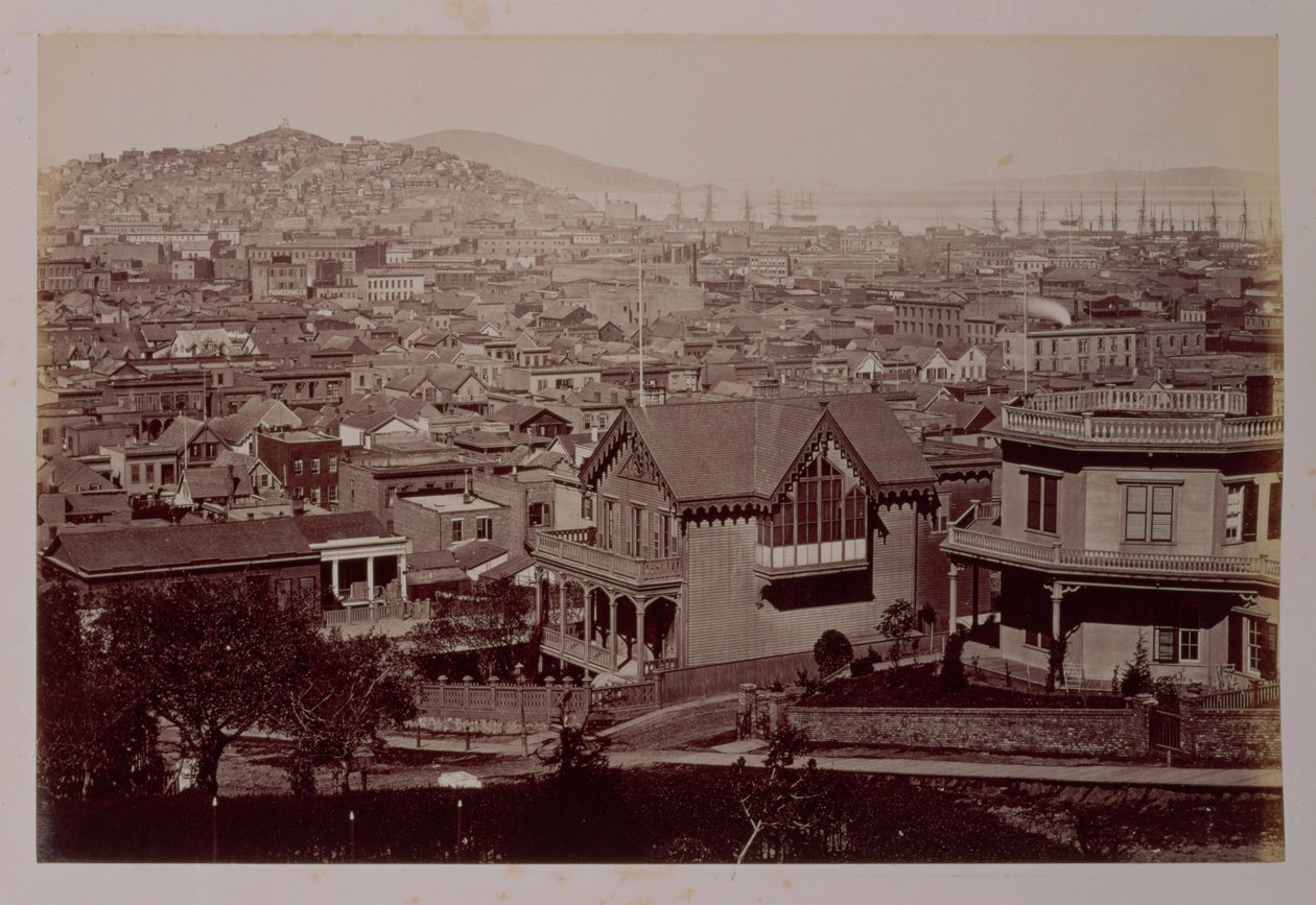 Utsikt över San Francisco, ca 1875 (albumintryck) av American Photographer