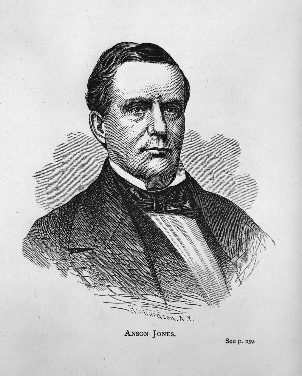 Anson Jones, från Texas History Scrapbook av American School