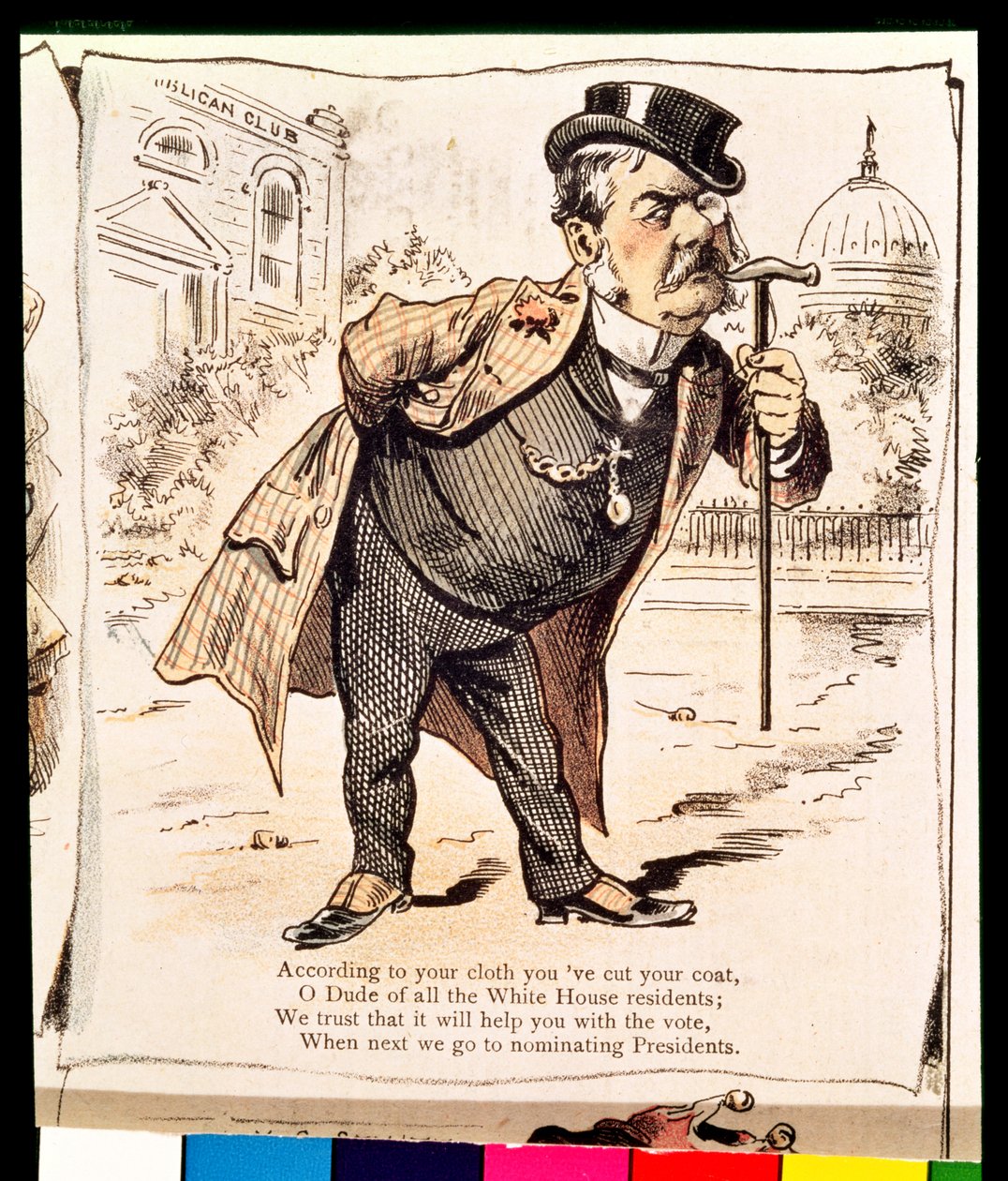 Karikatur af Chester Alan Arthur, ca. 1883 swed av American School