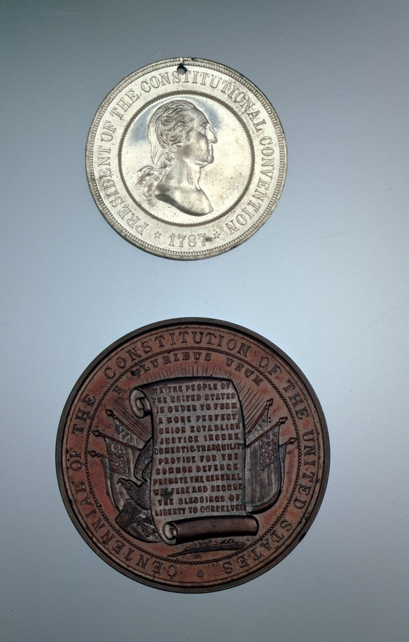 Konstitutionella minnesmedaljer, 1887 (metall) av American School