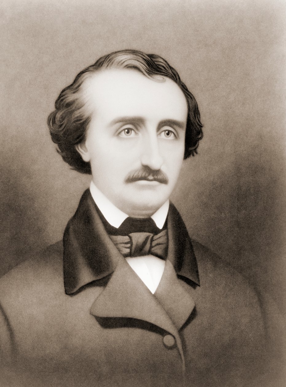 Edgar Allen Poe, efter ett tryck från 1800-talet av American School