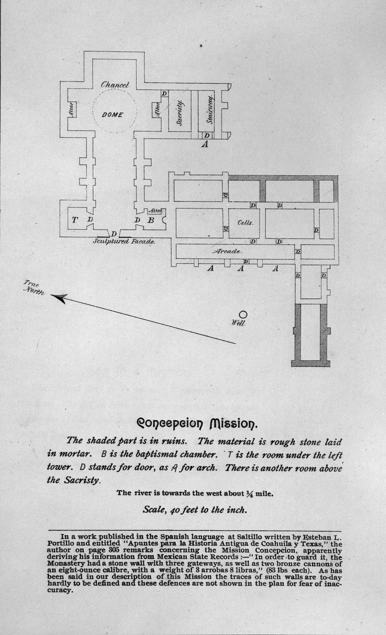 Layout of Nuestra Senora de la Purisma Concepcion de Acuna Mission   av American School