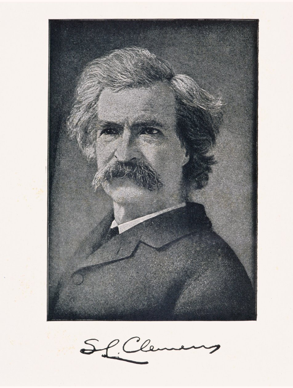 Mark Twain (pseudonym för Samuel Langhorne Clemens) (1835-1910) av American School