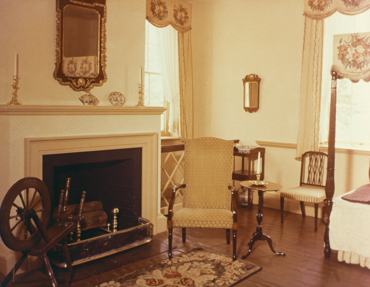 Monticello, hem för Thomas Jefferson, Charlottesville, Virginia, sent 1700-tal: Interiör av södra paviljongen av American School
