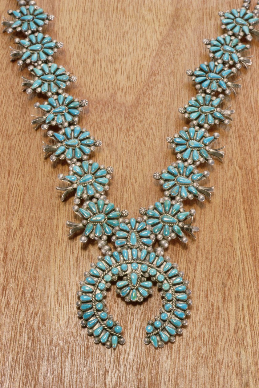 Navajo-halsband (silver och turkos) (se även 229250) av American School