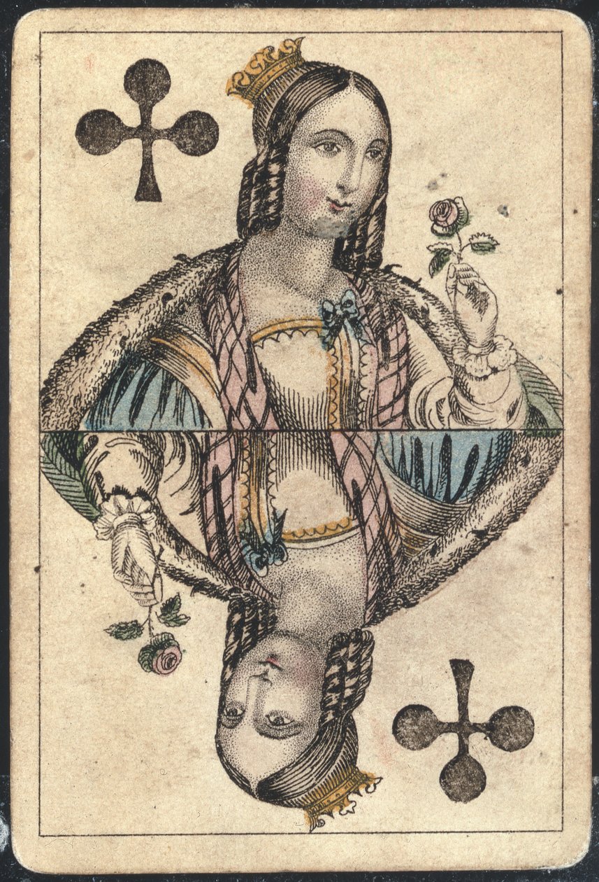 Spelkort: Queen of Clubs av American School
