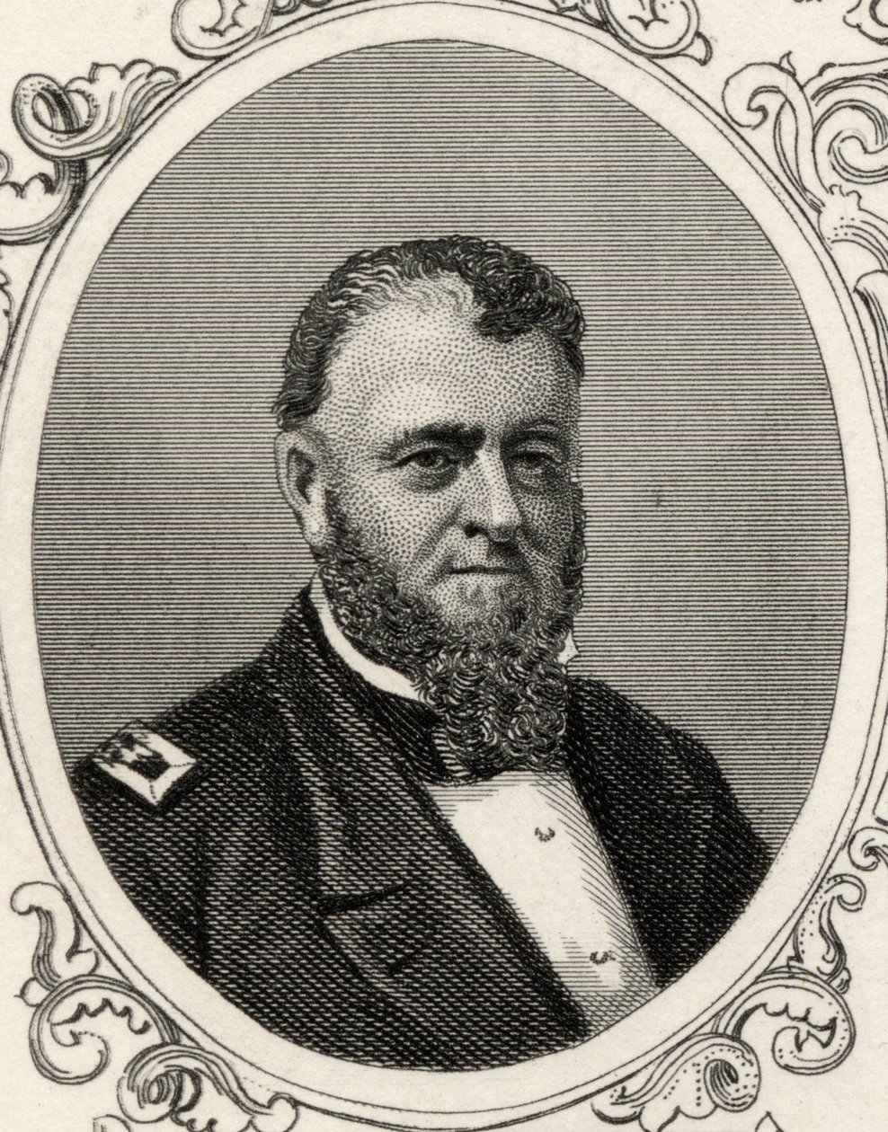 Portræt af admiral Louis Malesherbes Goldsborough (1805-1877) swed av American School