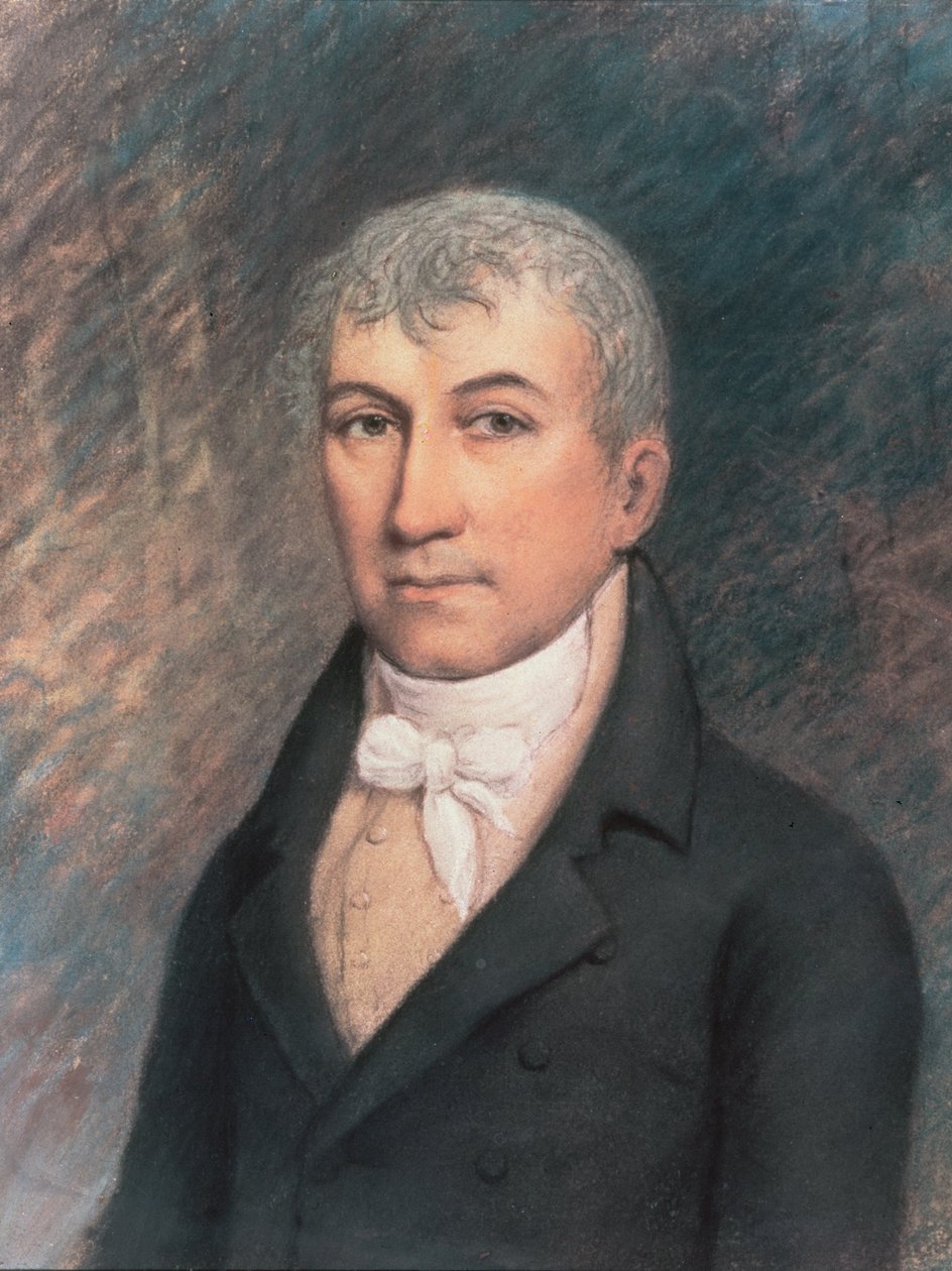 Porträtt av James Monroe (1758-1831) (pastell på papper) av American School