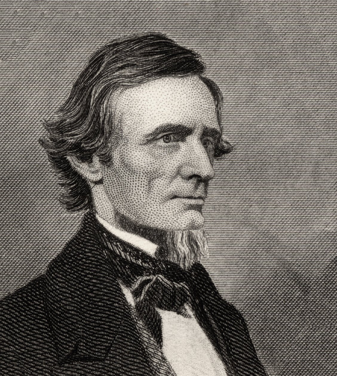 Porträtt av Jefferson Davis (1808-1889) av American School