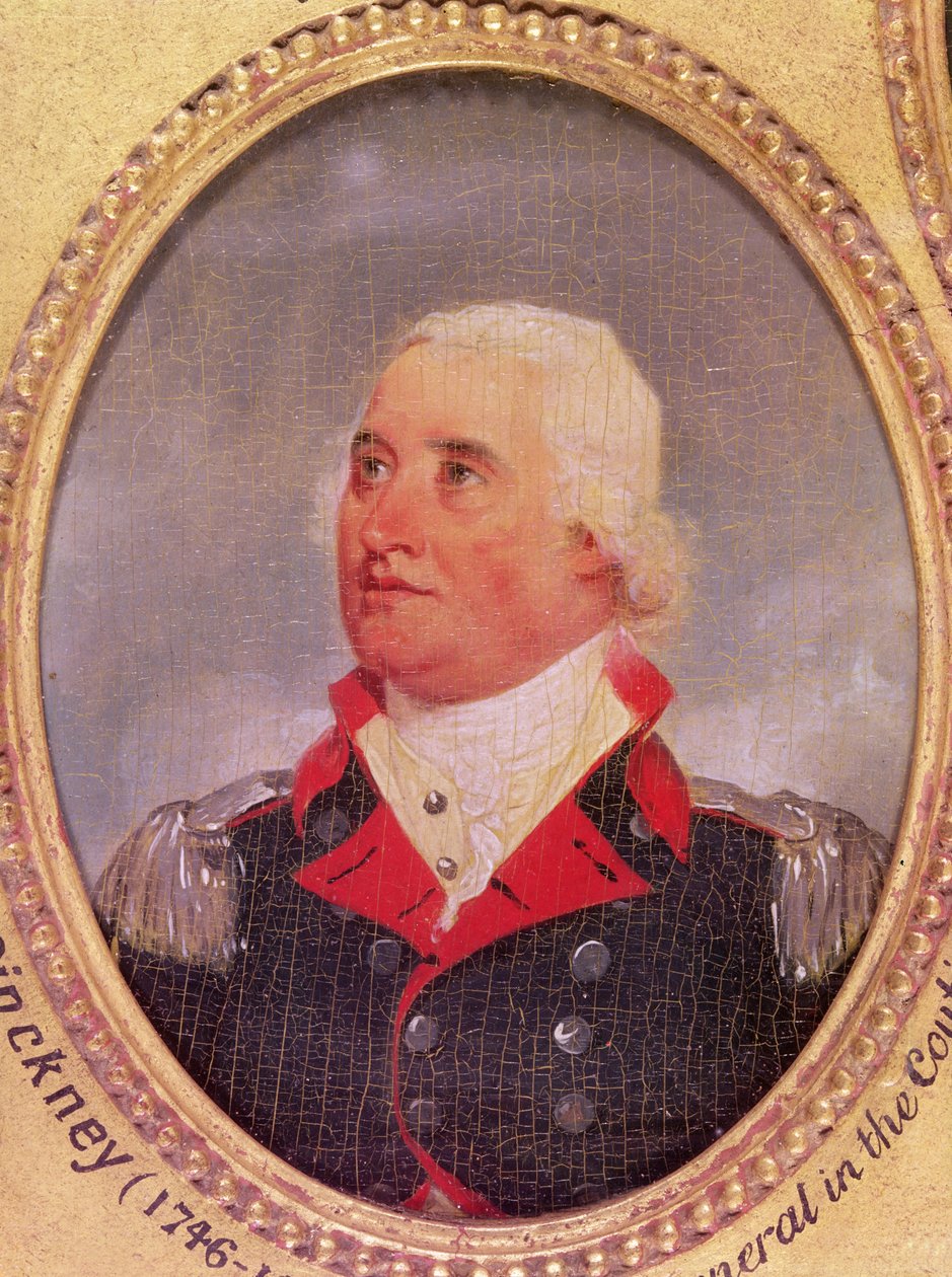 Porträtt av generalmajor Charles C. Pinckney av American School