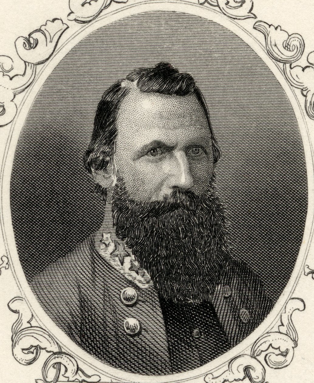 Porträtt av generalmajor J.E.B. Stuart (1833-64) av American School