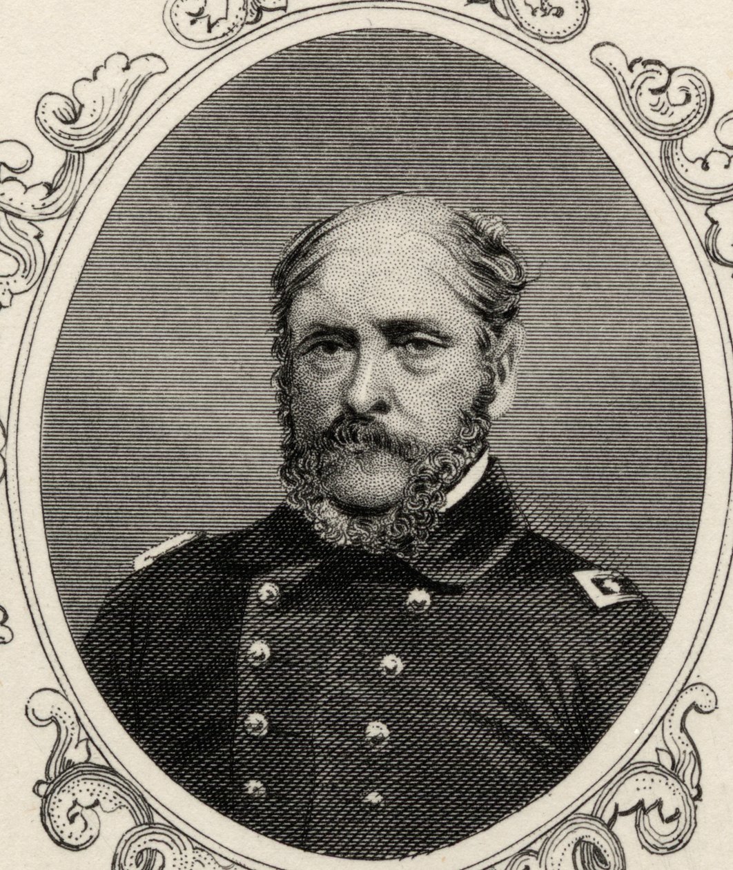 Porträtt av konteramiral John Ancrum Winslow (1811-73) av American School