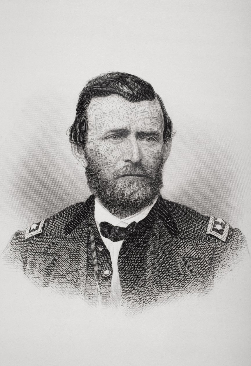 Porträtt av Ulysses S. Grant (1822-85) av American School