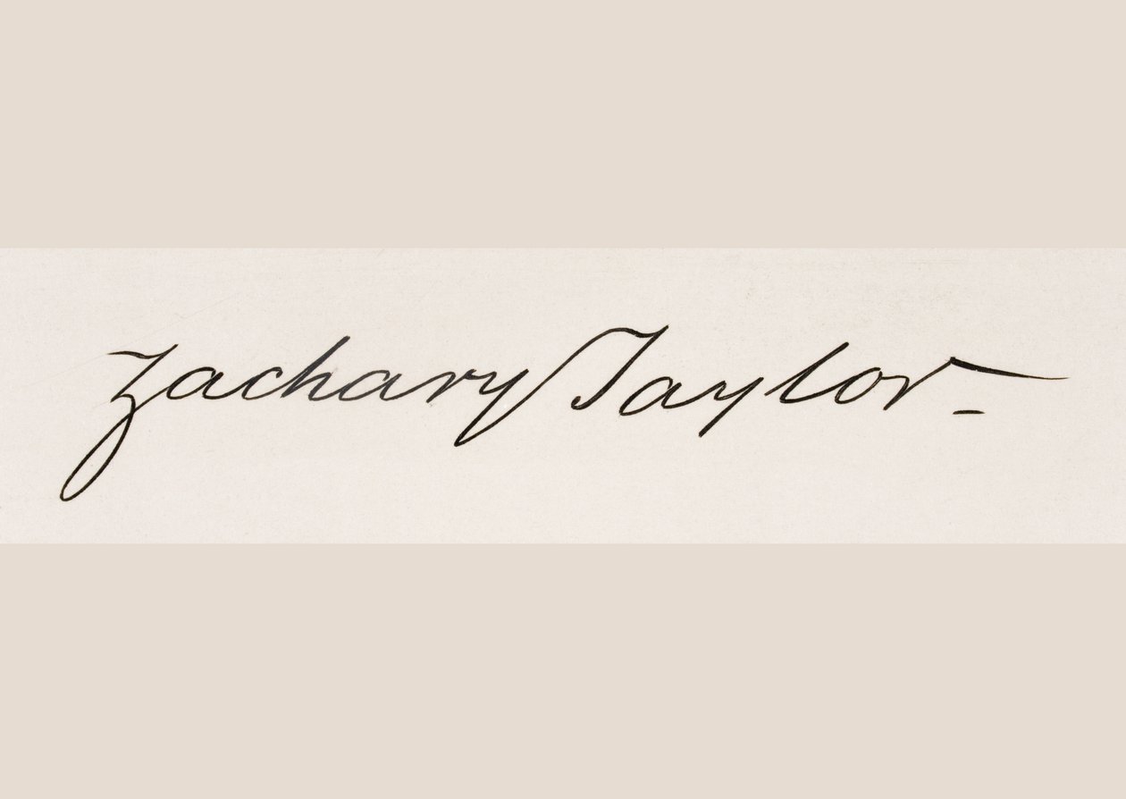 Signatur av Zachary Taylor av American School