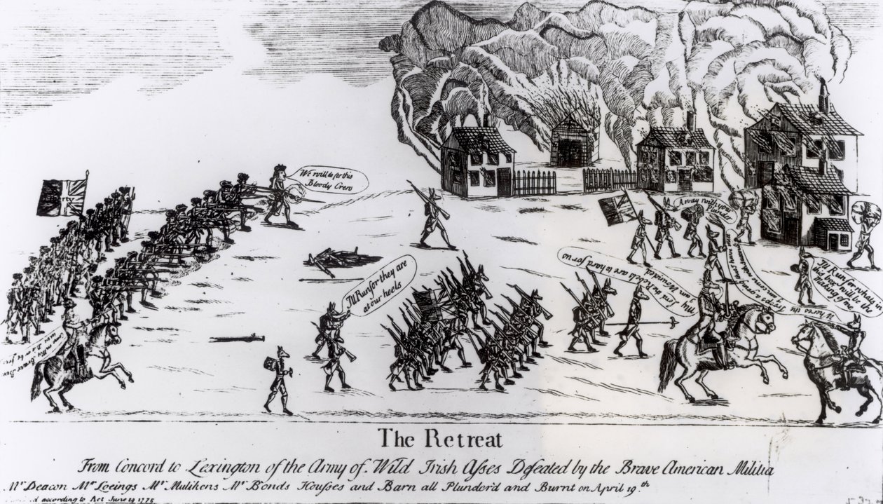 The Retreat, publicerad 1775 av American School