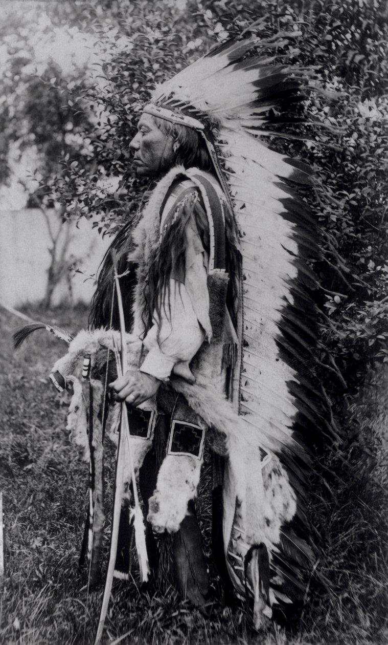 White Wolf, en comanchehövding, ca 1891-98 av American School