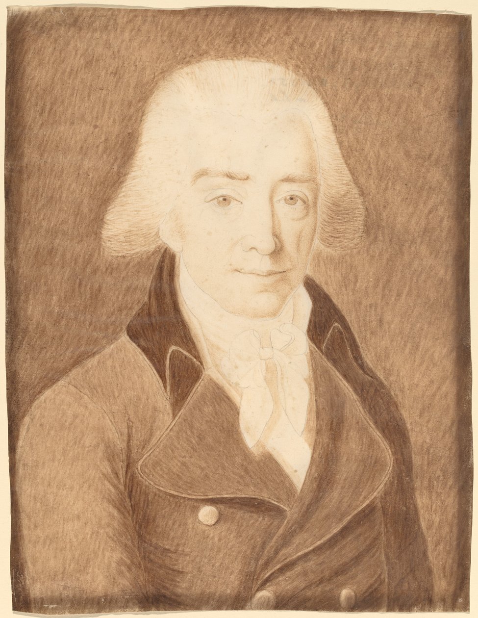 Man i en stor kappa av American 18th Century or Possibly Joseph Badger
