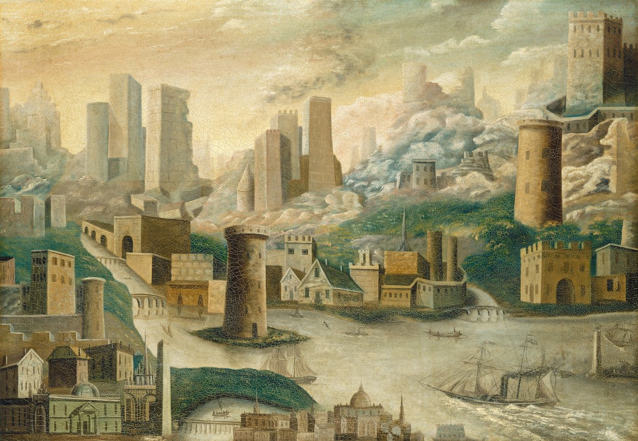En stad av fantasi av American 19th Century
