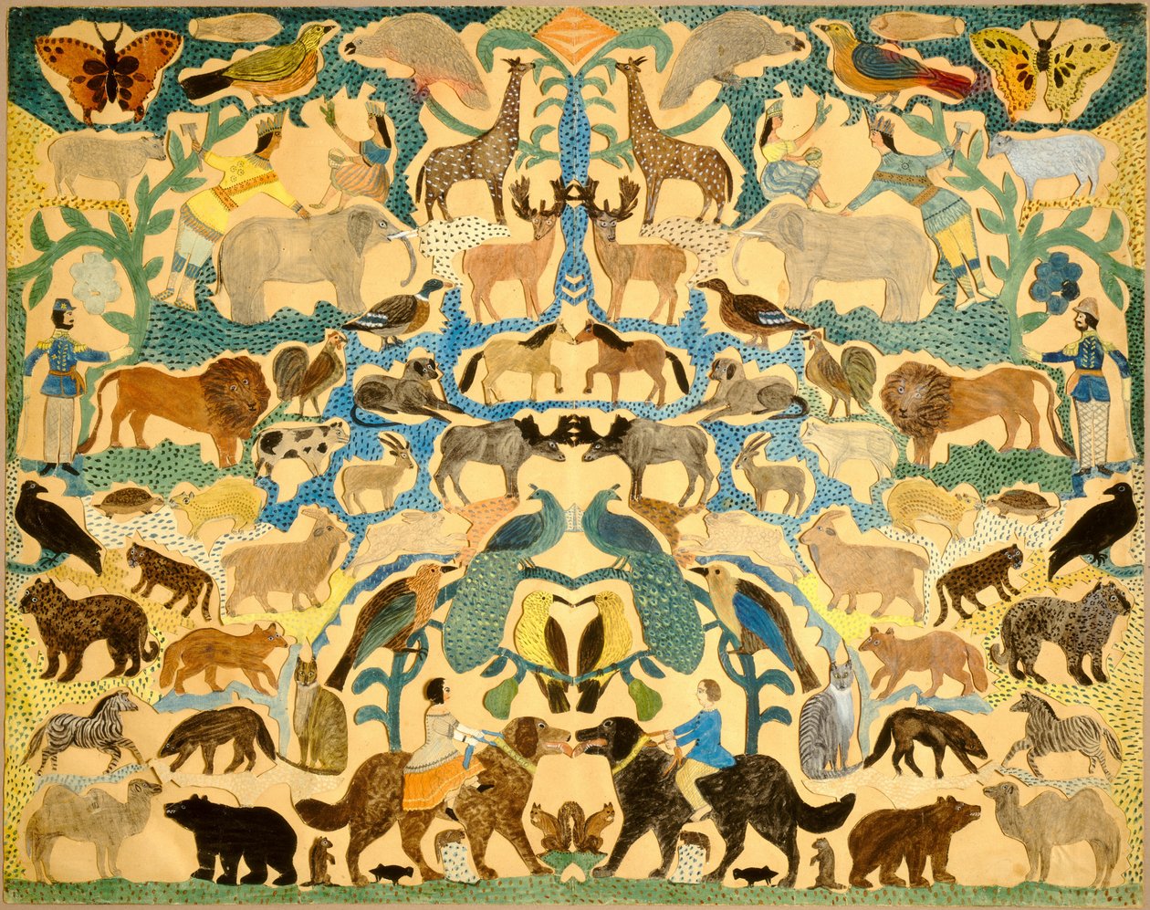 Utskärning av djur av American 19th Century