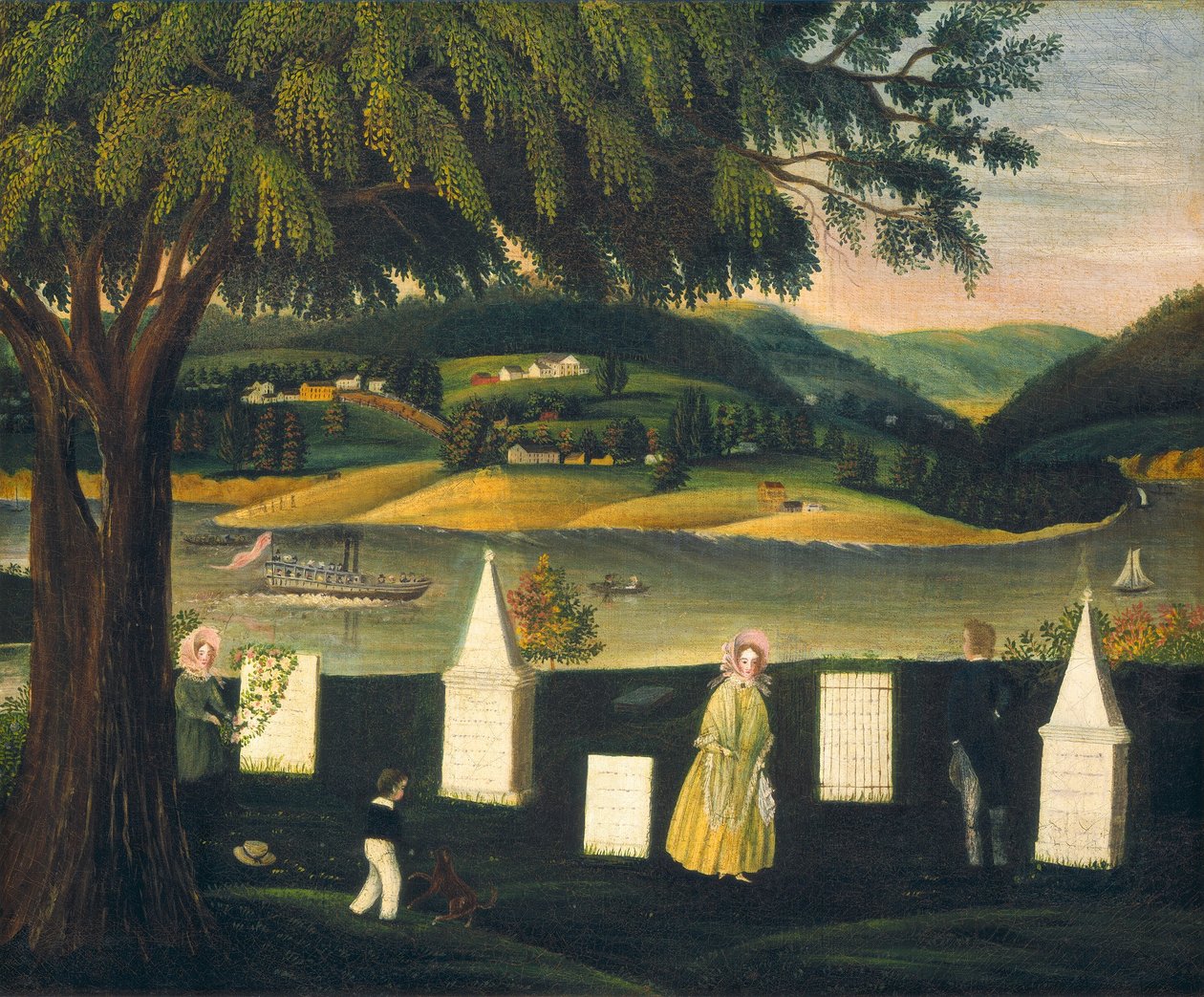 Familjens begravningsplats av American 19th Century
