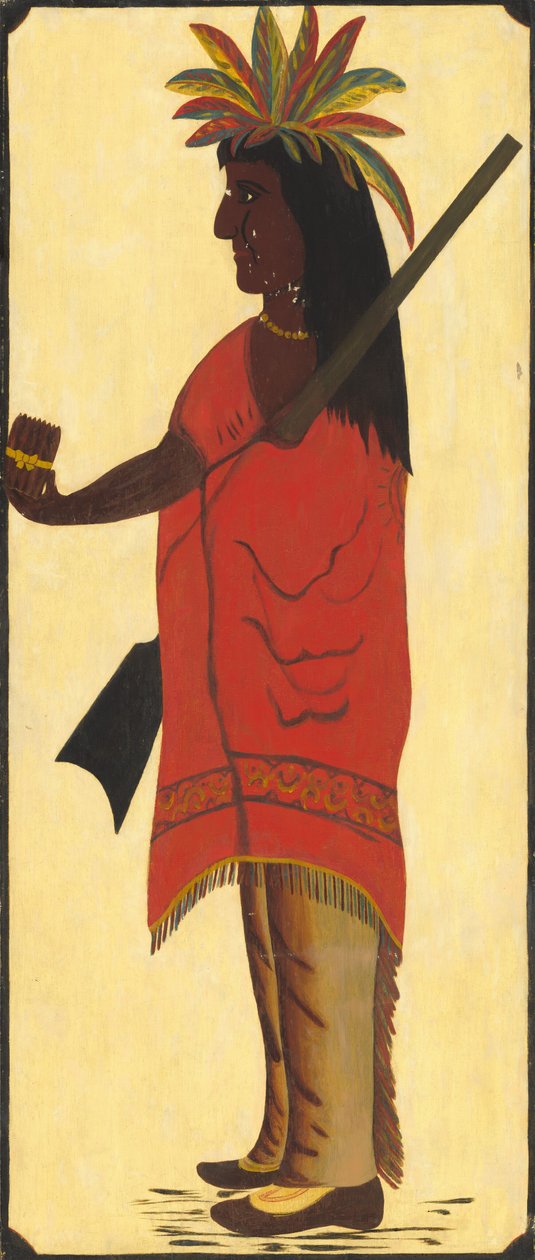 Indiska tobaksbutiksskylten [framsidan, indisk vänd till vänster] av American 19th Century