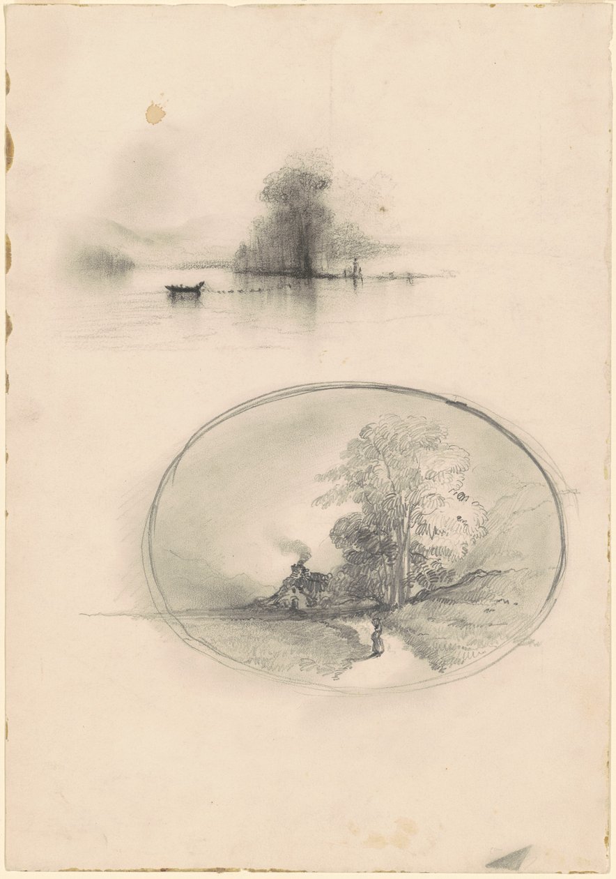 Havslandskap och landskap av American 19th Century