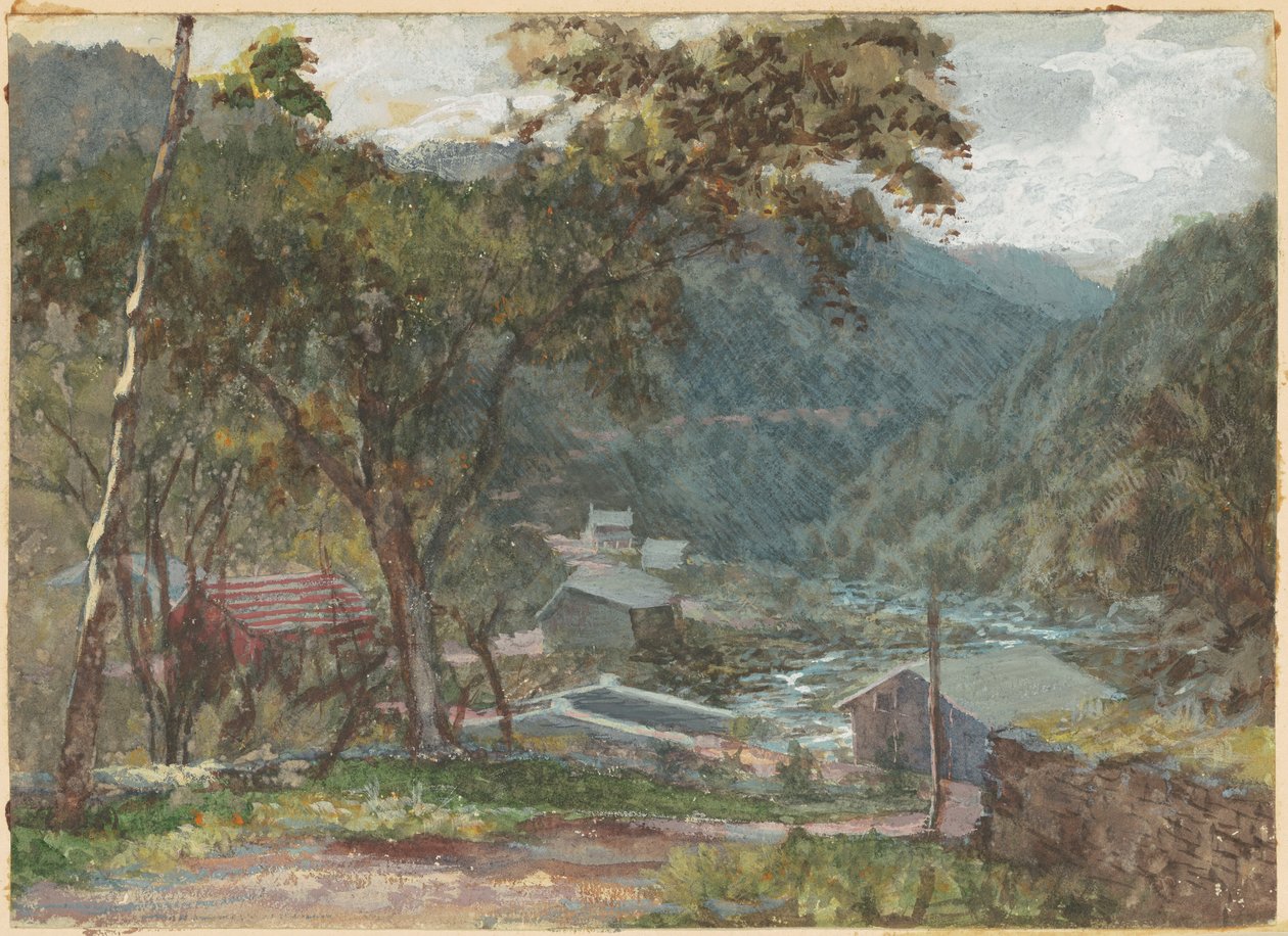 Ingång till Kaaterskill Clove, Catskill Mountains av American 19th Century after John Frederick Kensett
