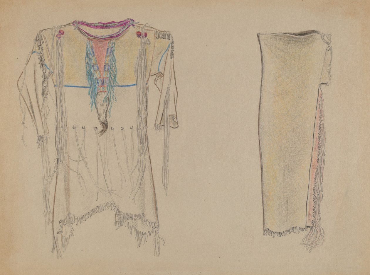 Buckskin skjorta och Leggings av American 20th Century