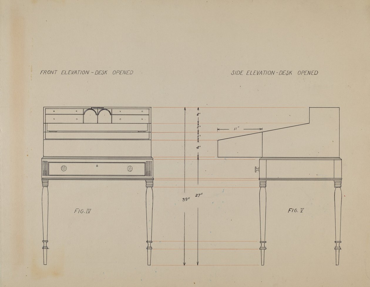 Skrivbord av American 20th Century